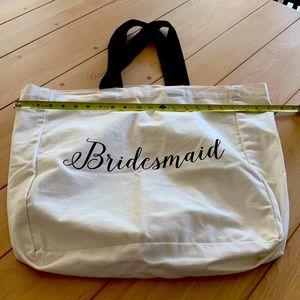 🔵 Bridesmaid canvas tote